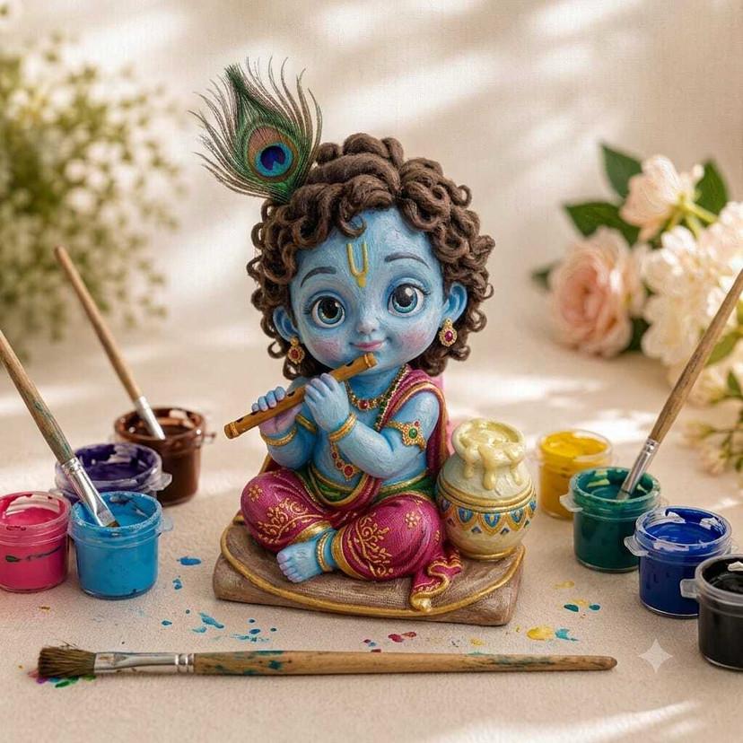 Baby Krishna Idol Paint-Your-Own Kit