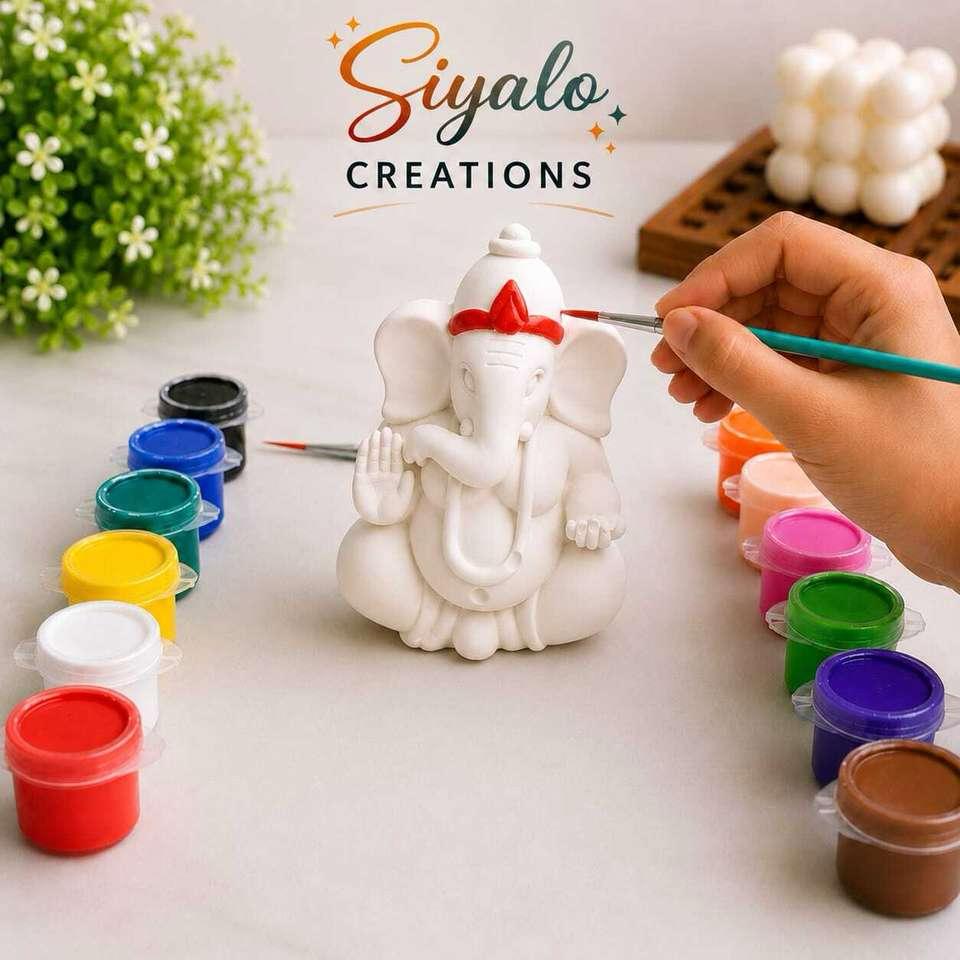Ganesha Lotus Mini Idol Paint-Your-Own Kit