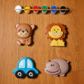 Mini Shapes Paint-Your-Own Kit (Bear, Lion, Car & Hippo)