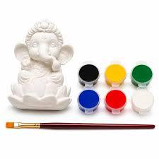 Ganesha Lotus Deluxe Idol Paint-Your-Own Kit