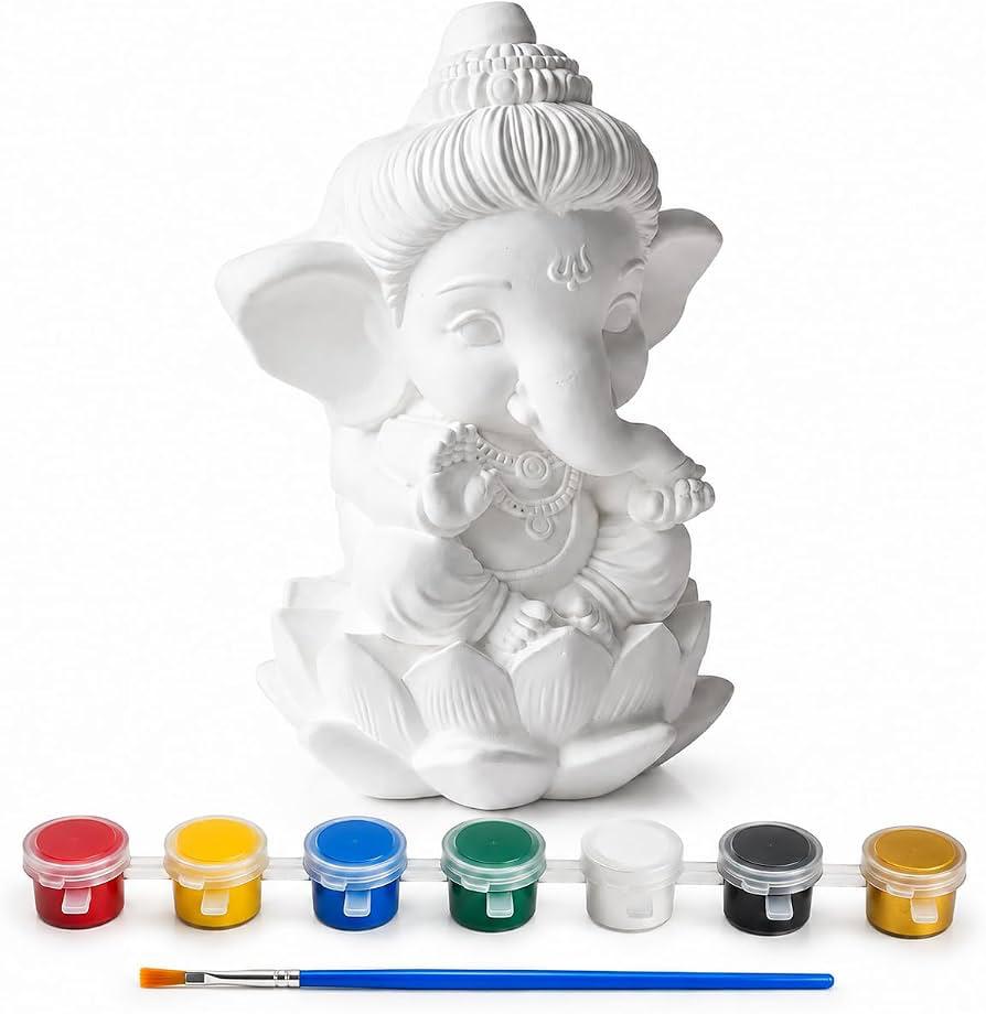 Ganesha Lotus Deluxe Idol Paint-Your-Own Kit